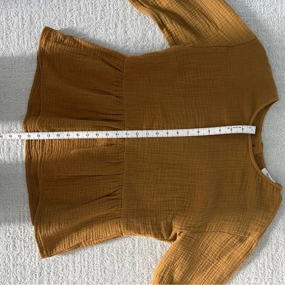 Madewell Rust Peplum Blouse - Picture 4 of 6